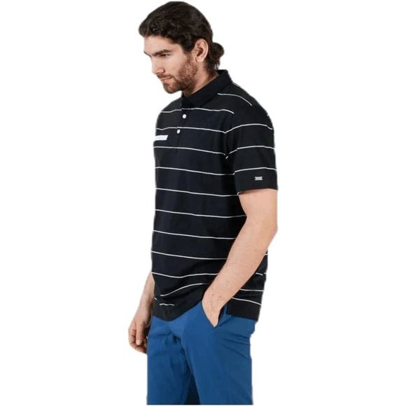 NEW Men Small NIKE Dri Fit Golf Polo Shirt Striped Short Sleeve AT8946-010 Black - Picture 4 of 4